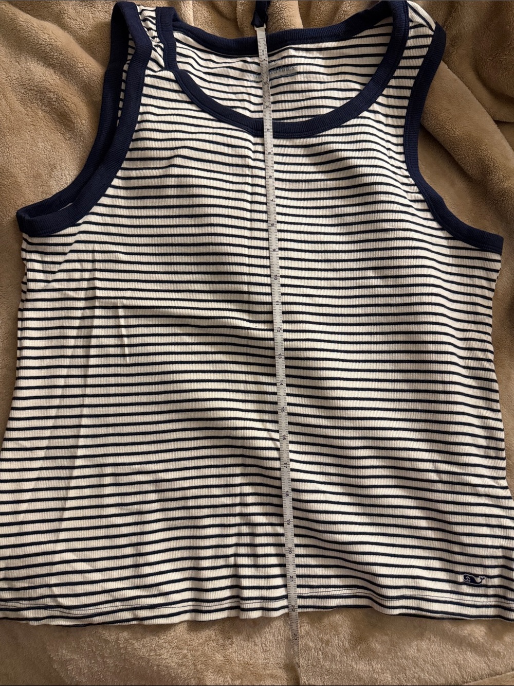 Vineyard Vines Navy & White Striped Ribbed Tank - Picture 6 of 8